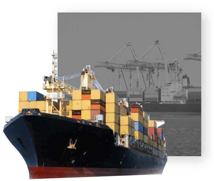 Container ship representing XDE sea freight